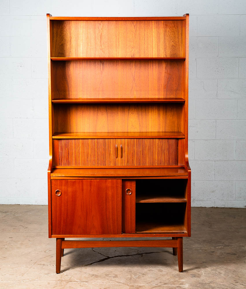 Mid Century Danish Modern Secretary Desk Cabinet Teak Johannes Sorth Denmark Mcm - Image 6