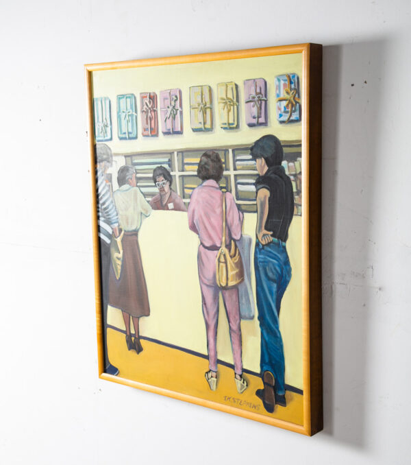 Mid Century Modern Painting TK Stevens Original Art Artist Colorful Realist 50s - Image 4
