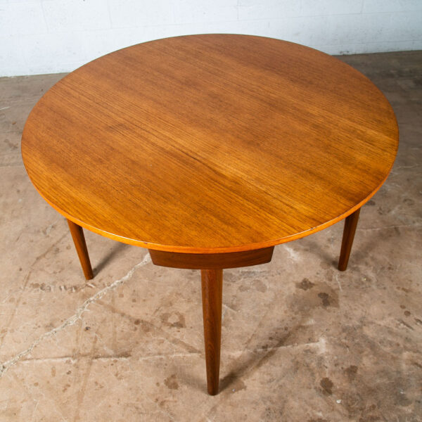 Mid Century Danish Modern Dining Table Chairs Frem Rojle Hans Olsen Roundette NM - Image 5