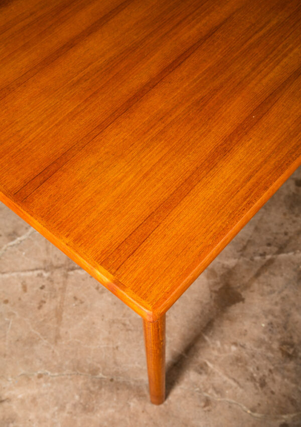 Mid Century Danish Modern Dining Table Teak Leaf x 2 Expanding Denmark Rectangle - Image 7
