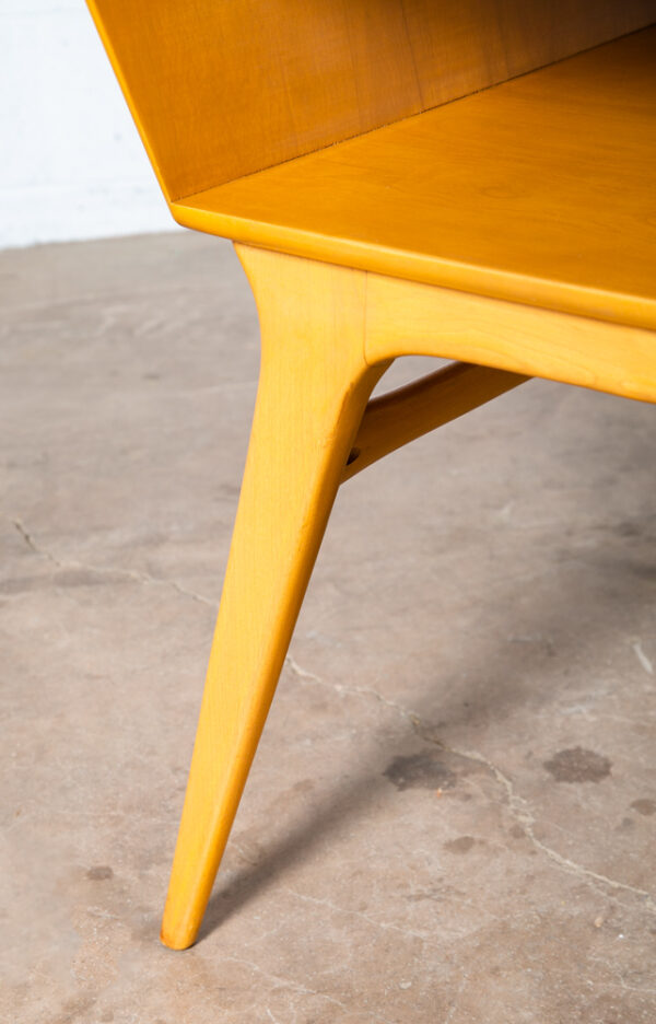 Mid Century Modern Side Table Heywood Wakefield End Encore Lamp Wood Maple Mcm - Image 11