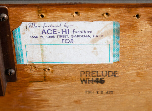 Mid Century Modern Credenza Stereo Console Cabinet Audio Ace Hi Prelude Vintage - Image 7