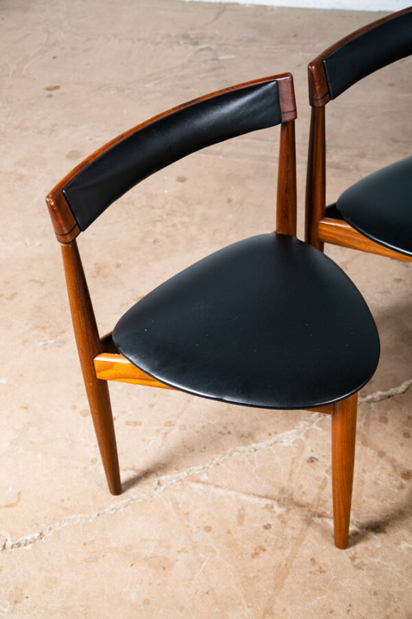 Mid Century Danish Modern Dining Table Chairs Frem Rojle Hans Olsen Roundette NM - Image 10