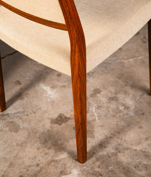 Mid Century Danish Modern Dining Chairs 6 Tan Rosewood High Back Svegards Sweden - Image 11