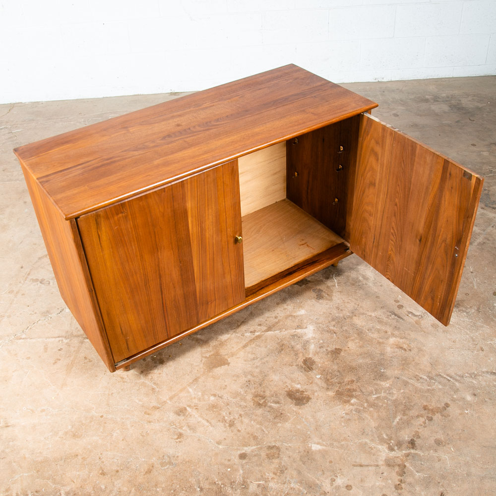Mid Century Modern Credenza Cabinet Compact Ace Hi Prelude Solid Walnut Vintage - Image 4