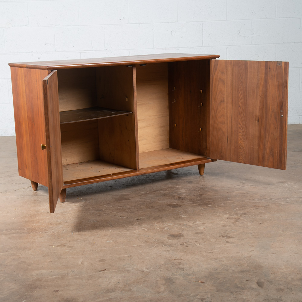 Mid Century Modern Credenza Cabinet Compact Ace Hi Prelude Solid Walnut Vintage - Image 5