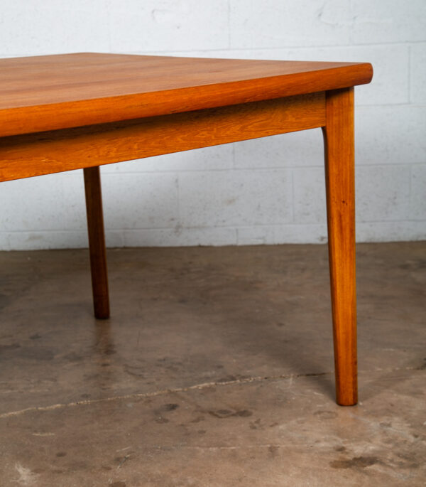Mid Century Danish Modern Dining Table Teak Leaf x 2 Expanding Denmark Rectangle - Image 11