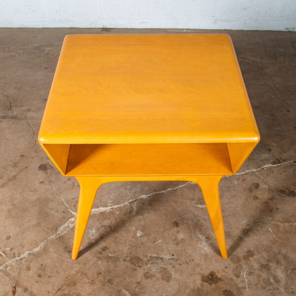 Mid Century Modern Side Table Heywood Wakefield End Encore Lamp Wood Maple Mcm - Image 5