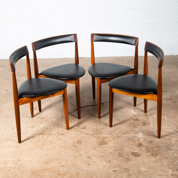 Mid Century Danish Modern Dining Table Chairs Frem Rojle Hans Olsen Roundette NM - Image 4