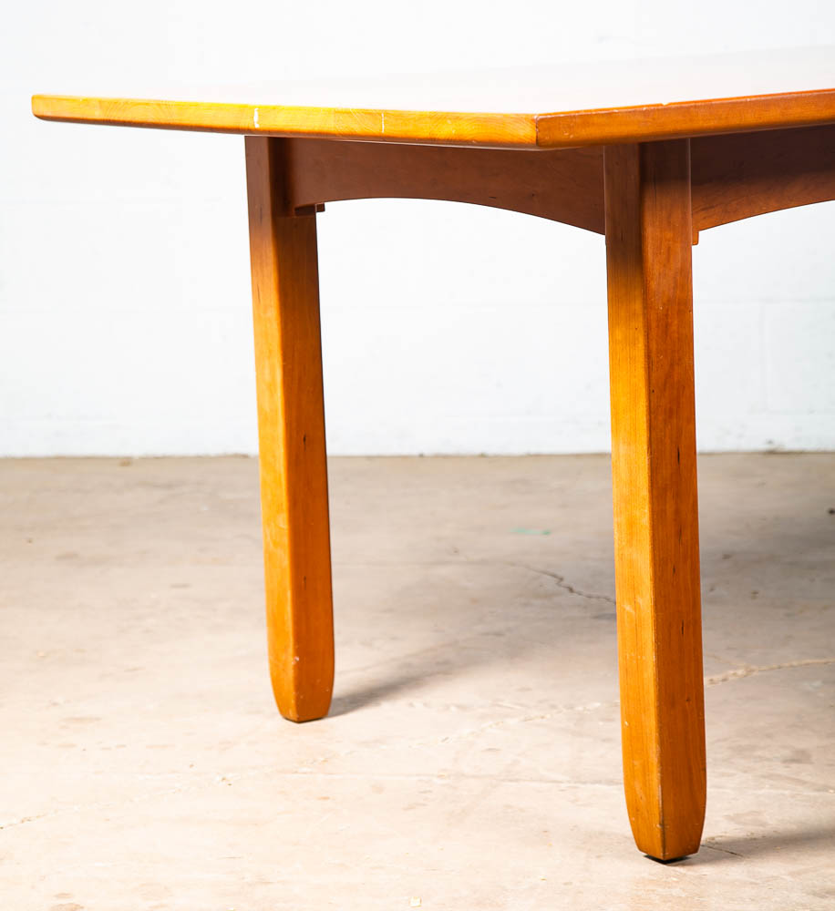 Mid Century Dining Table Solid Cherry Farmhouse Modern Studio Made Vintage Craft - Image 6