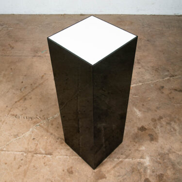 Mid Century Modern Pedestal Black Square White Table Display Art Plexiglass Mcm