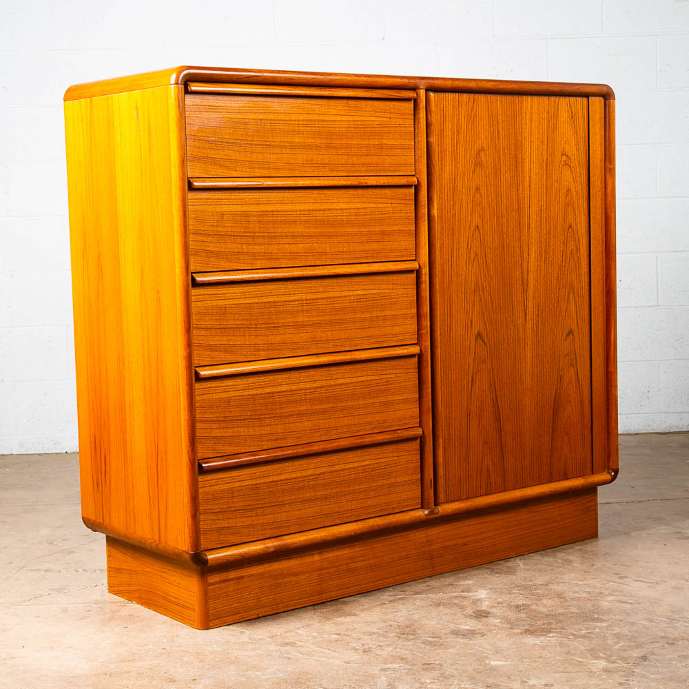 Mid Century Danish Modern Dresser Teak Gentlemans Chest Drawers Denmark Kibaek