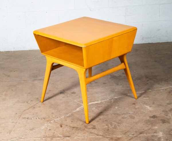Mid Century Modern Side Table Heywood Wakefield End Encore Lamp Wood Maple Mcm - Image 6