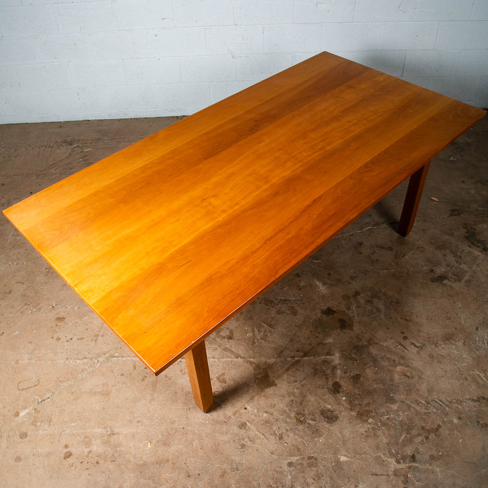 Mid Century Dining Table Solid Cherry Farmhouse Modern Studio Made Vintage Craft - Image 10