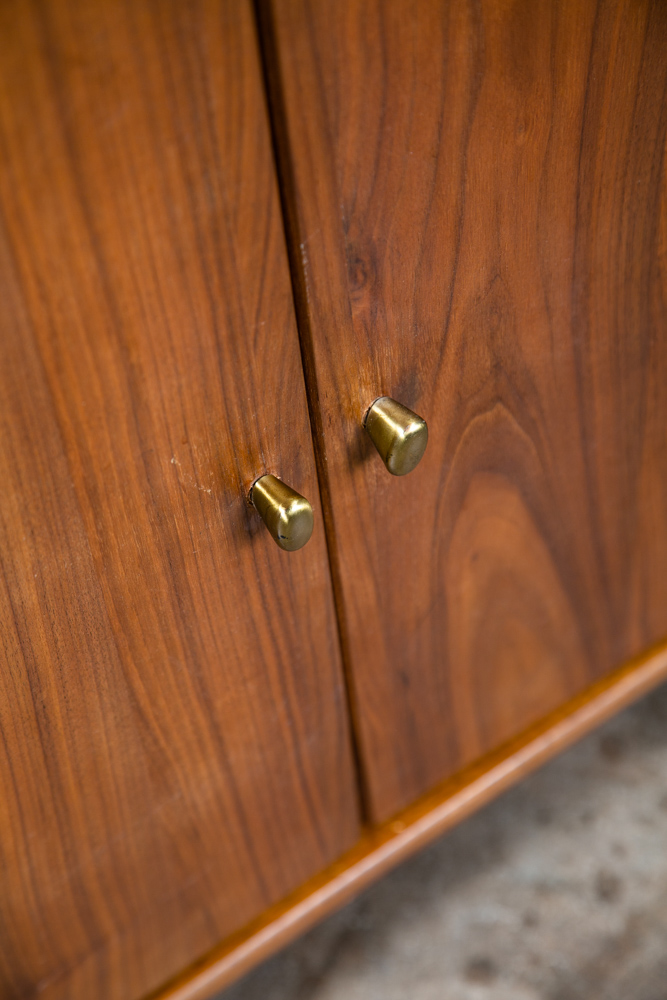 Mid Century Modern Credenza Cabinet Compact Ace Hi Prelude Solid Walnut Vintage - Image 8