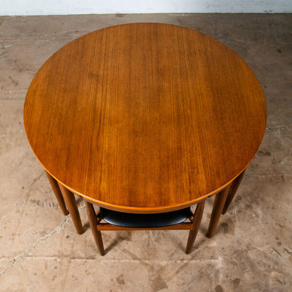 Mid Century Danish Modern Dining Table Chairs Frem Rojle Hans Olsen Roundette NM - Image 3