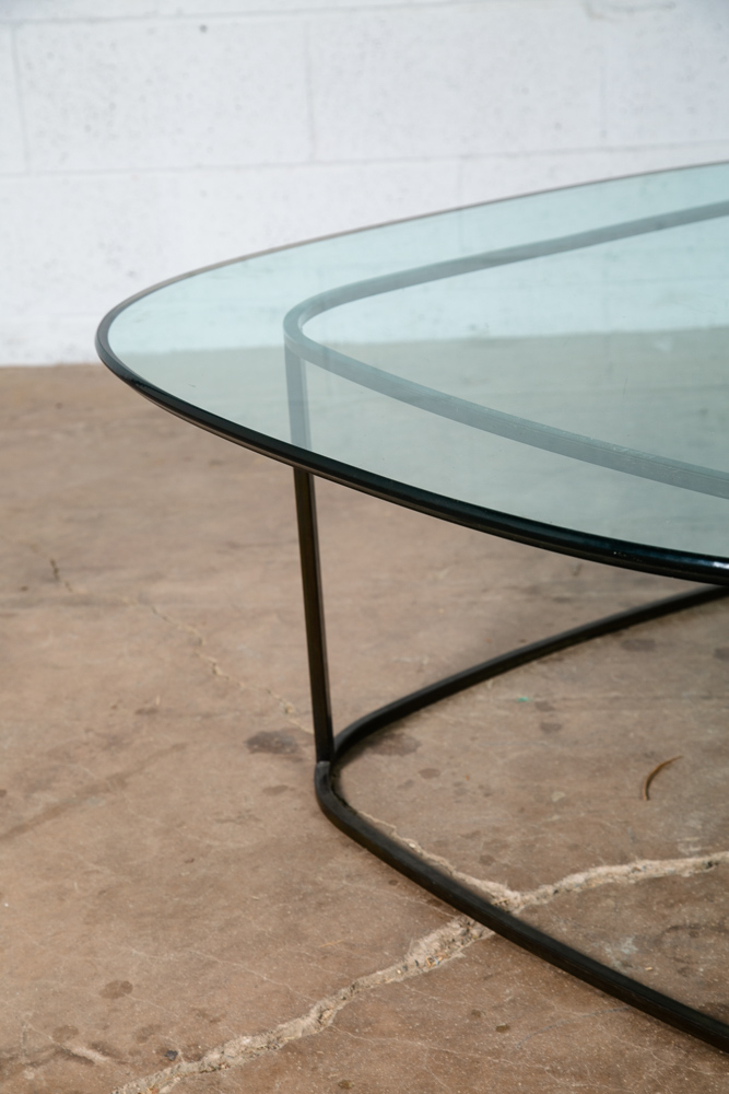 Mid Century Modern Coffee Table Glass Metal Gold Brass Bronze Heavy Vintage Mcm - Image 10