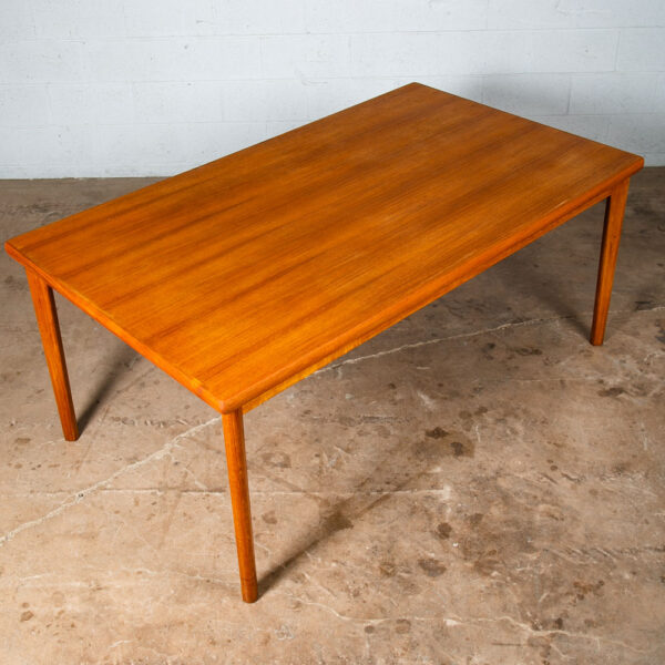 Mid Century Danish Modern Dining Table Teak Leaf x 2 Expanding Denmark Rectangle
