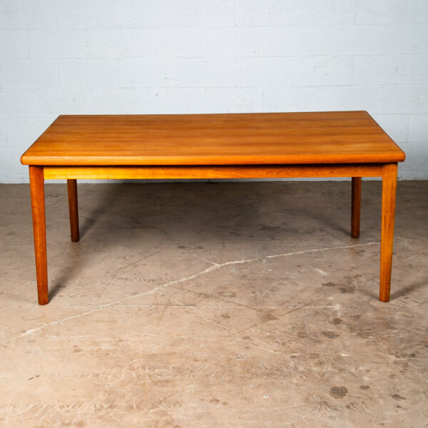 Mid Century Danish Modern Dining Table Teak Leaf x 2 Expanding Denmark Rectangle - Image 3