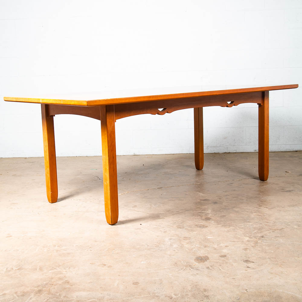 Mid Century Dining Table Solid Cherry Farmhouse Modern Studio Made Vintage Craft - Image 5