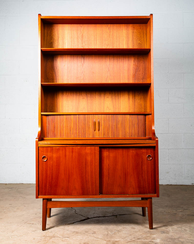 Mid Century Danish Modern Secretary Desk Cabinet Teak Johannes Sorth Denmark Mcm - Image 4