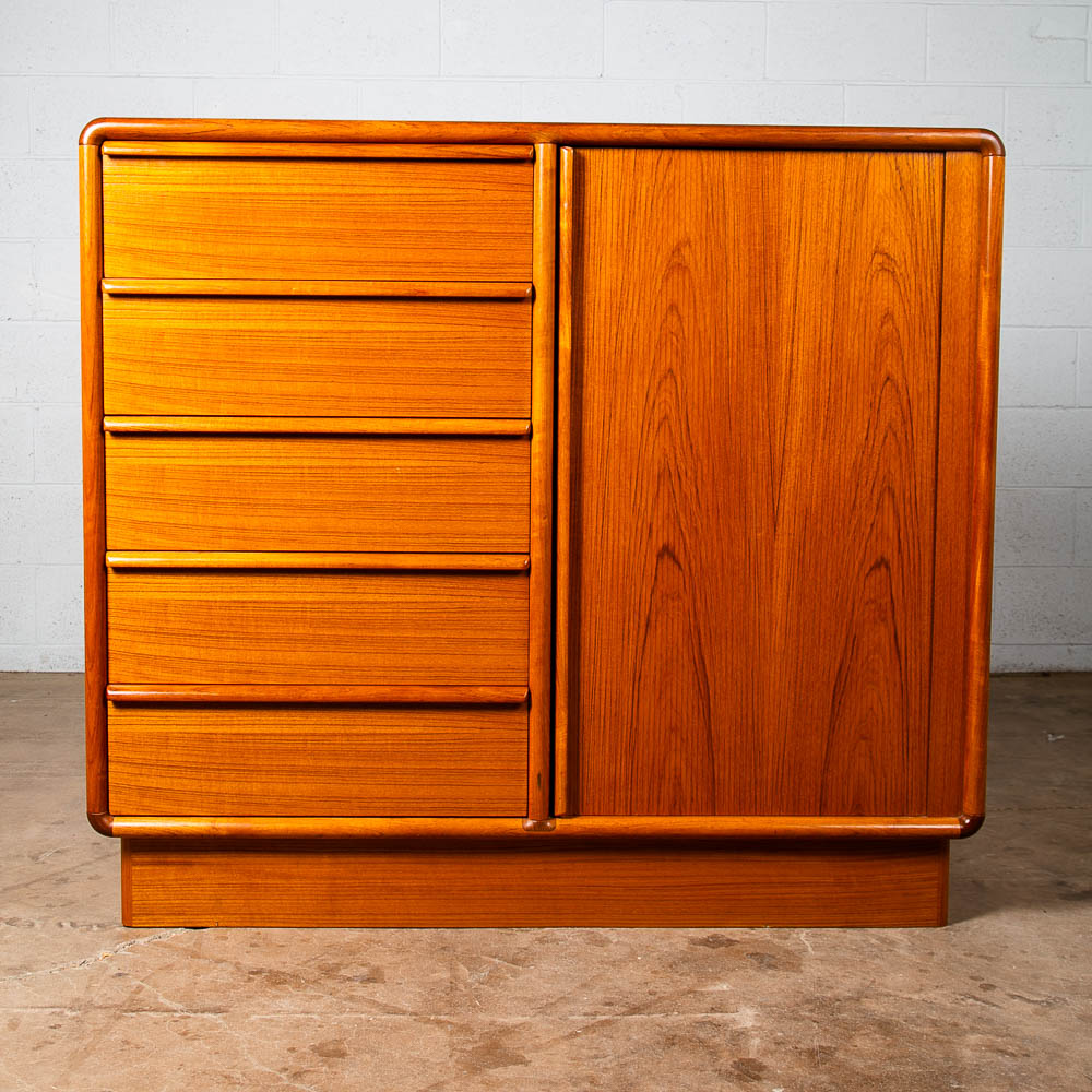 Mid Century Danish Modern Dresser Teak Gentlemans Chest Drawers Denmark Kibaek - Image 2