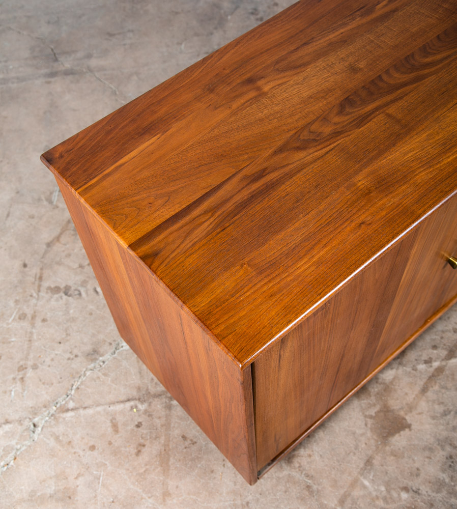 Mid Century Modern Credenza Cabinet Compact Ace Hi Prelude Solid Walnut Vintage - Image 10