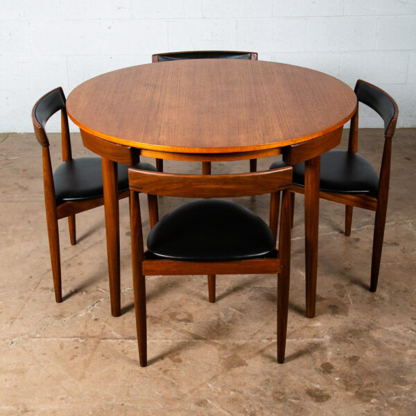 Mid Century Danish Modern Dining Table Chairs Frem Rojle Hans Olsen Roundette NM