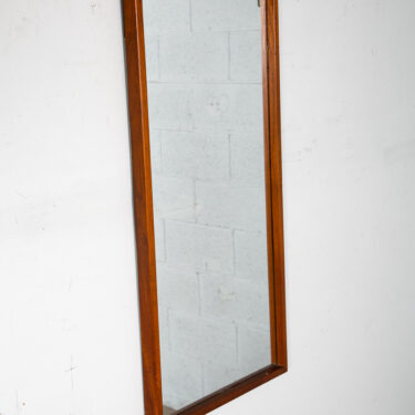 Mid Century Danish Modern Mirror Wall Hanging Tall Vanity Solid Teak Wood Mcm 2