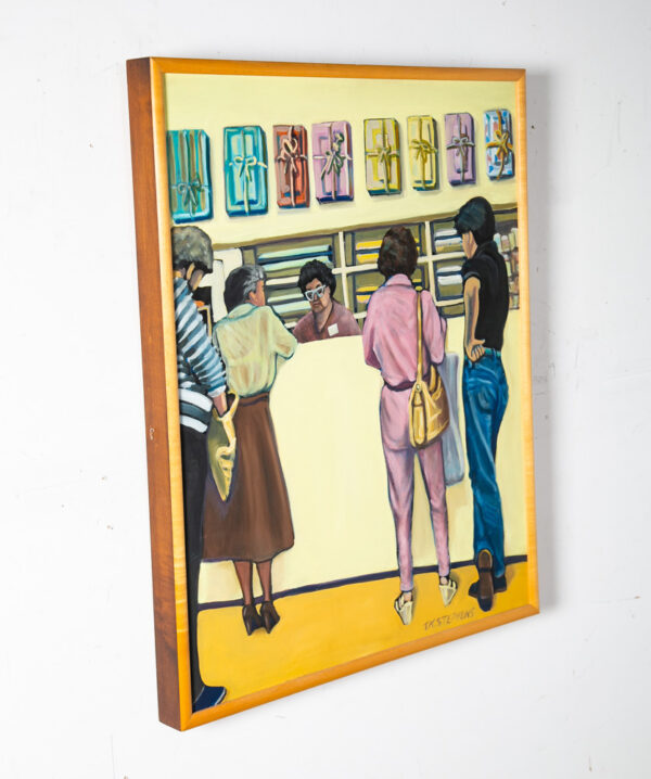 Mid Century Modern Painting TK Stevens Original Art Artist Colorful Realist 50s - Image 3
