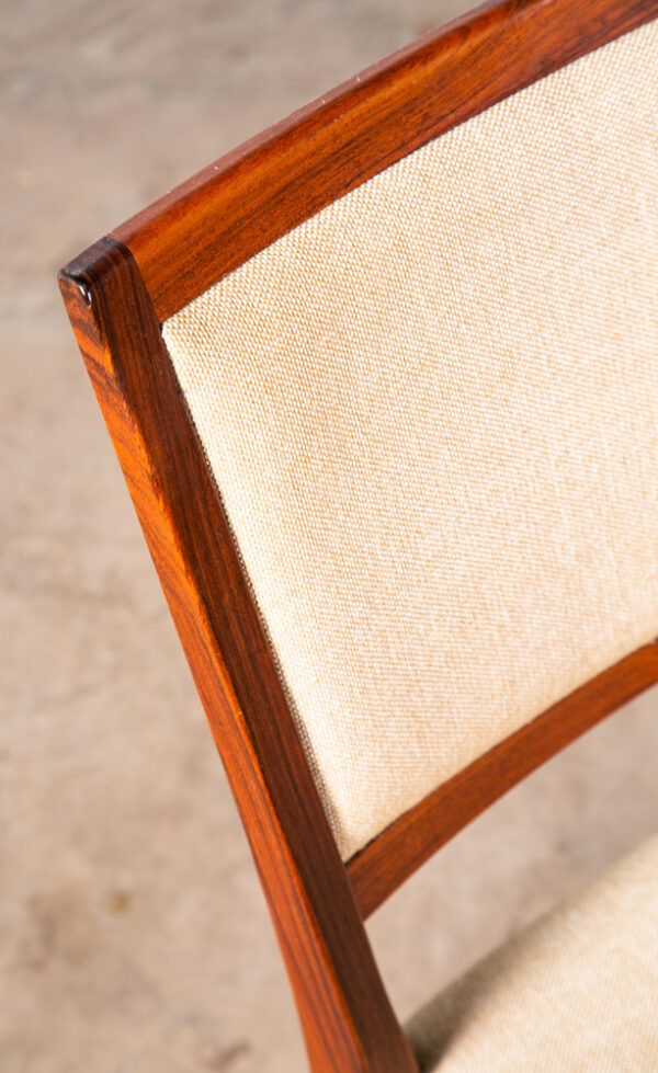 Mid Century Danish Modern Dining Chairs 6 Tan Rosewood High Back Svegards Sweden - Image 12