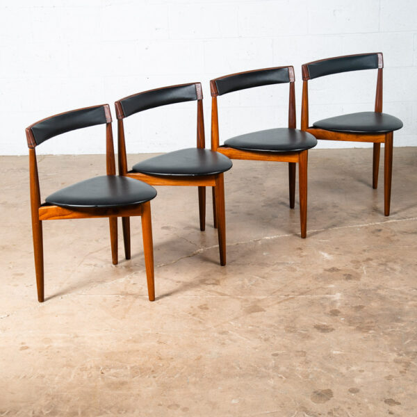 Mid Century Danish Modern Dining Table Chairs Frem Rojle Hans Olsen Roundette NM - Image 6
