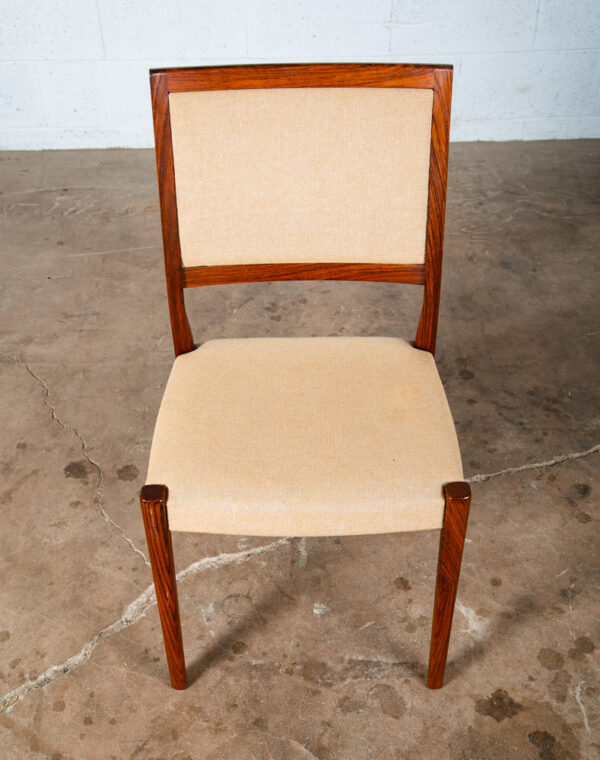 Mid Century Danish Modern Dining Chairs 6 Tan Rosewood High Back Svegards Sweden - Image 6