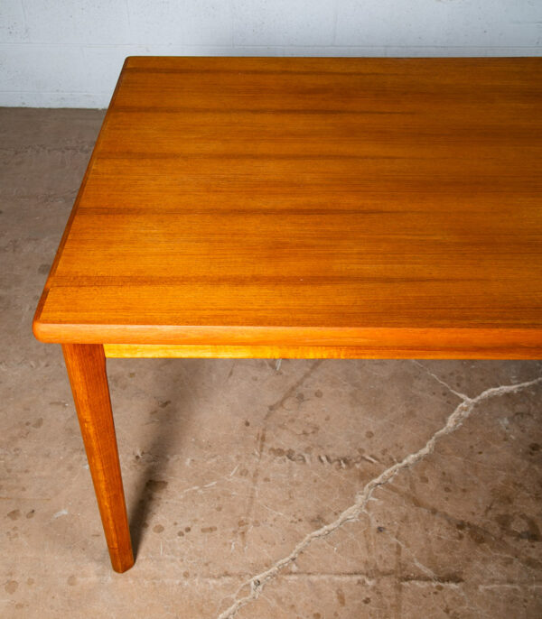 Mid Century Danish Modern Dining Table Teak Leaf x 2 Expanding Denmark Rectangle - Image 8