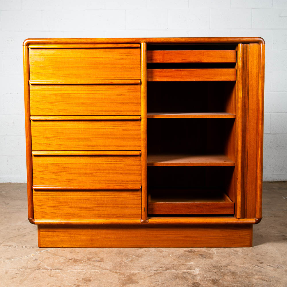 Mid Century Danish Modern Dresser Teak Gentlemans Chest Drawers Denmark Kibaek - Image 8