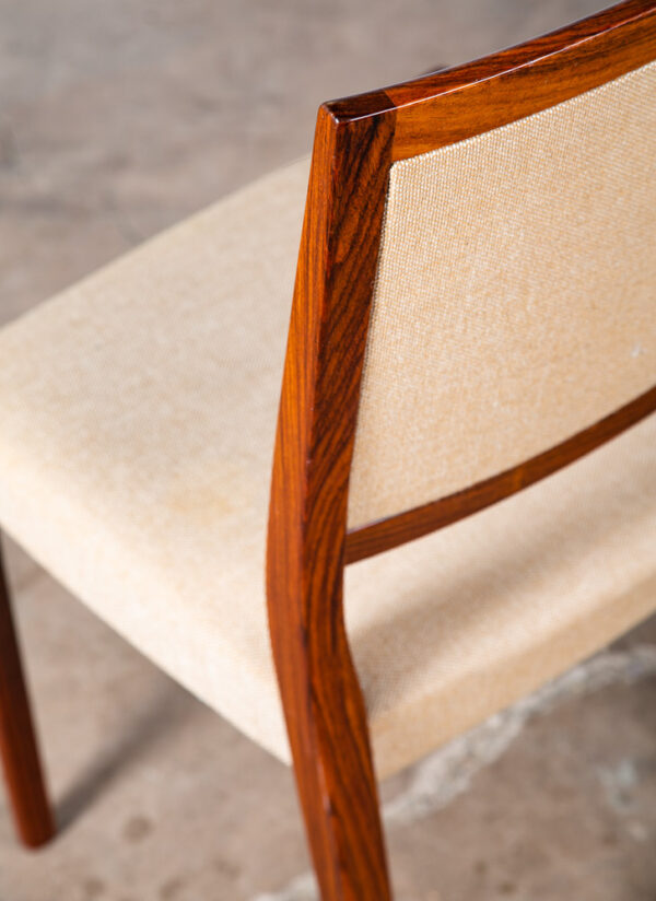 Mid Century Danish Modern Dining Chairs 6 Tan Rosewood High Back Svegards Sweden - Image 8