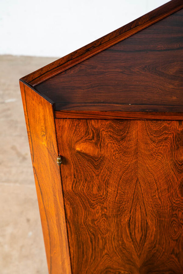 Mid Century Danish Modern Corner Cabinet Unit Brazilian Rosewood Bar Mcm Denmark - Image 11
