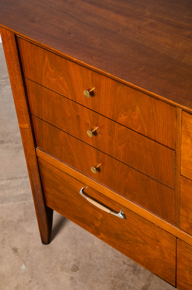 Mid Century Modern Dresser Credenza 6 Drawer Drexel Vintage Walnut Collection NM - Image 11