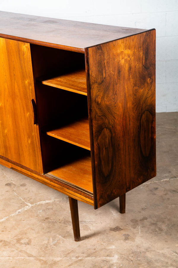 Mid Century Danish Modern Credenza Brazilian Rosewood Sideboard Bar Cabinet Mcm - Image 8