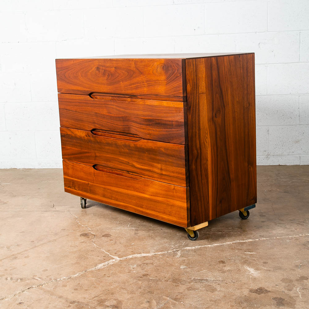 Mid Century Modern Dresser Chest of Drawers Solid Walnut Ace Hi Drexel 4 Drawer - Image 3