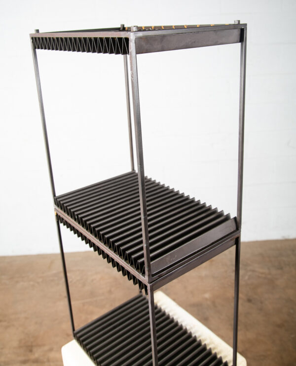 Mid Century Danish Modern Record Rack Storage LP Stackable Metal Modular NM - Image 3