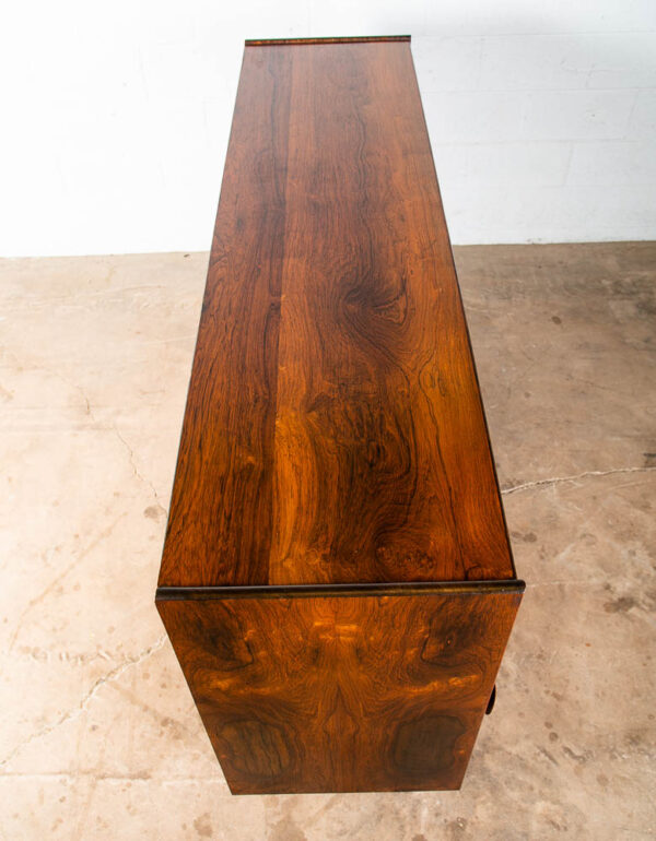 Mid Century Danish Modern Credenza Brazilian Rosewood Sideboard Bar Cabinet Mcm - Image 4