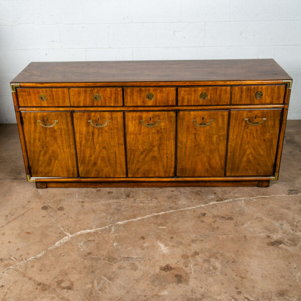 Mid Century Modern Credenza Dresser Drexel 4 Drawer Brass Vintage Mcm Accolade - Image 2