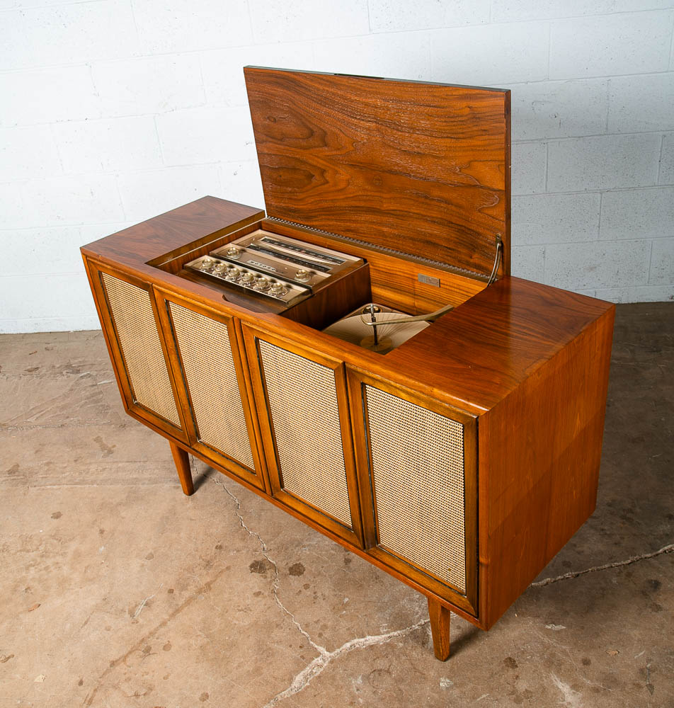 Mid Century Modern Stereo Console Drexel Declaration Radio Record Player Service - Image 4