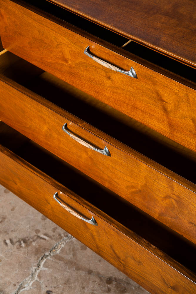 Mid Century Modern Dresser Credenza 6 Drawer Drexel Vintage Walnut Collection NM - Image 10