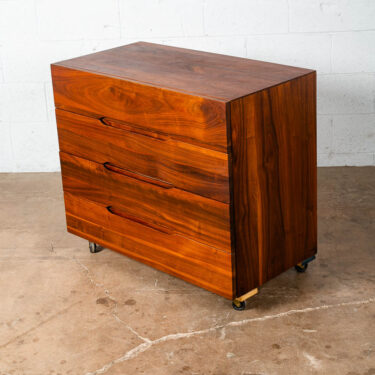 Mid Century Modern Dresser Chest of Drawers Solid Walnut Ace Hi Drexel 4 Drawer