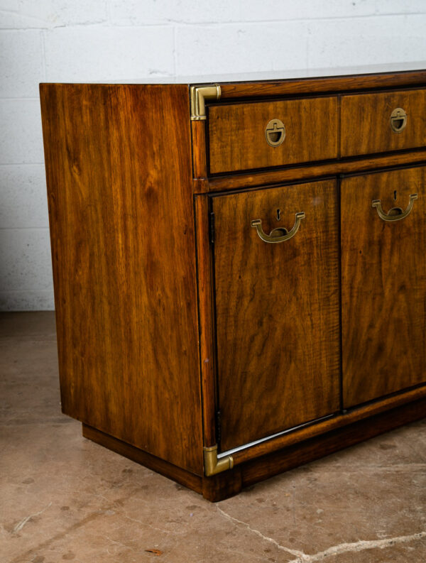 Mid Century Modern Credenza Dresser Drexel 4 Drawer Brass Vintage Mcm Accolade - Image 6