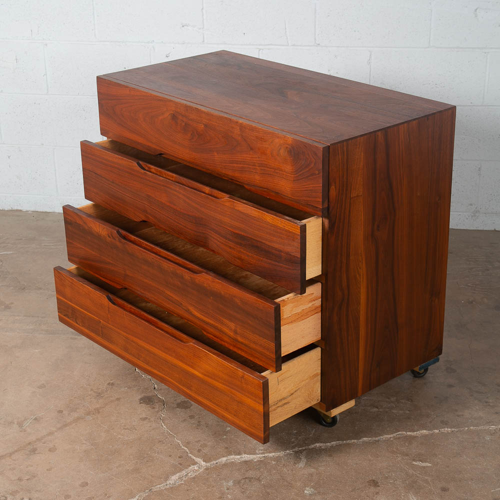Mid Century Modern Dresser Chest of Drawers Solid Walnut Ace Hi Drexel 4 Drawer - Image 6