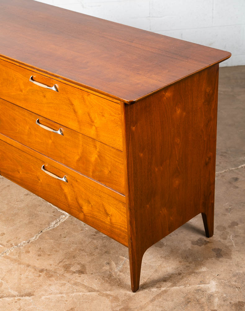 Mid Century Modern Dresser Credenza 6 Drawer Drexel Vintage Walnut Collection NM - Image 12