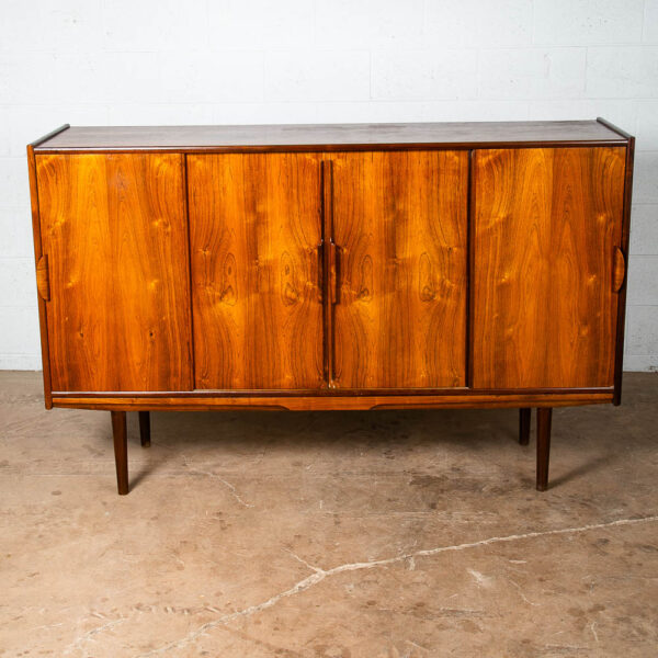 Mid Century Danish Modern Credenza Brazilian Rosewood Sideboard Bar Cabinet Mcm - Image 3
